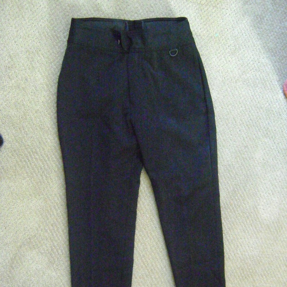 Vintage Schoeller Black Ski Pants with Stirrups,  Excellent Condition, 12 Long.